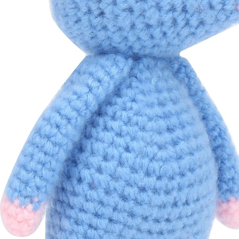 Newborn Baby Photography Props Crochet Costume Knitted Hat Doll Outfit Blue - Image 2